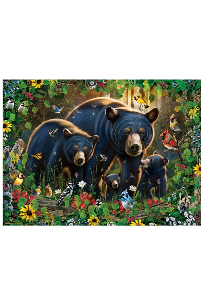 Black Bears 100 Piece Jigsaw Puzzle, Alternate, color, Multicolor