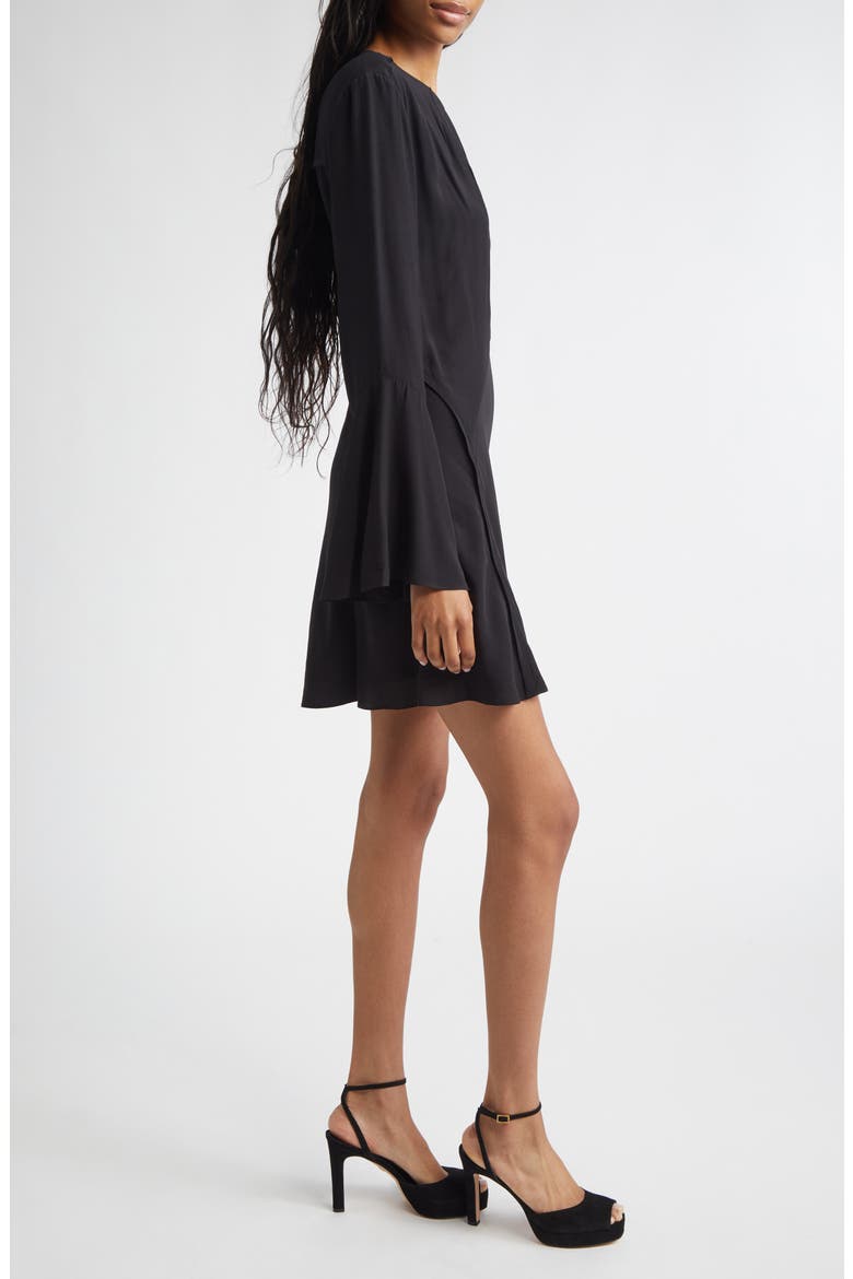 Mini Ezri Long Sleeve Dress, Alternate, color, BLACK