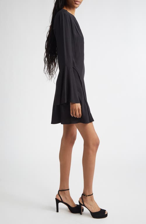 Veronica Beard Mini Ezri Long Sleeve Dress In Black