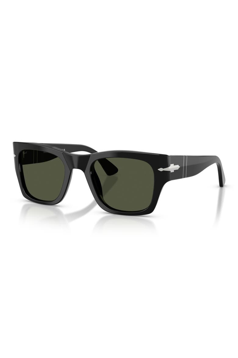 52mm Square Sunglasses, Alternate, color, BLACK / GREEN