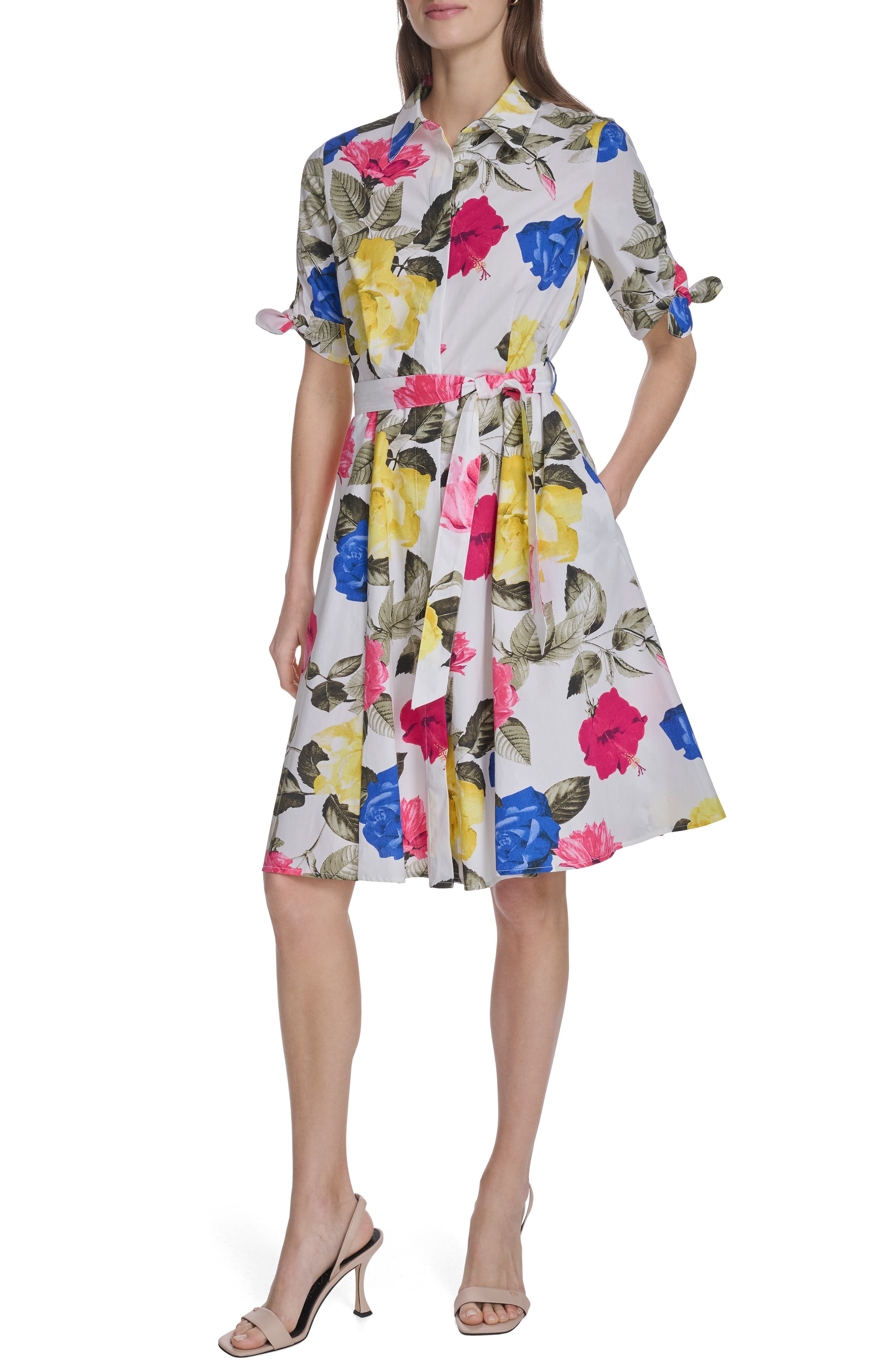 Calvin Klein Short Sleeve Cotton Shirtdress