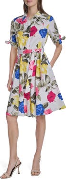 Calvin Klein Short Sleeve Cotton Shirtdress