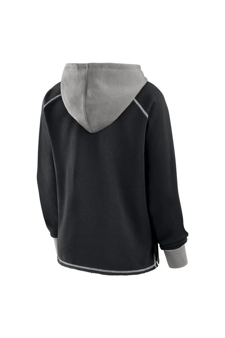 Women's Logo Athletic Black Los Angeles Kings Hit It French Terry Full-Zip Hoodie, Alternate, color, Black