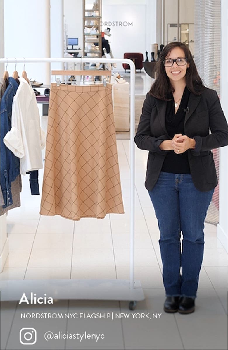 A-Line Crepe Midi Skirt, sales video thumbnail