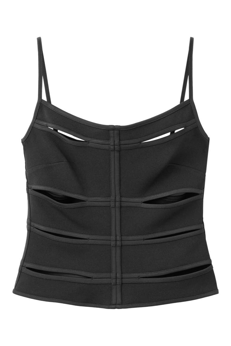 Cutout Tank Top, Main, color, BLACK