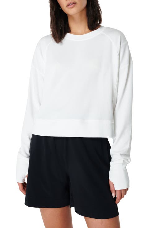 After Class Cotton Blend Crop Sweatshirt