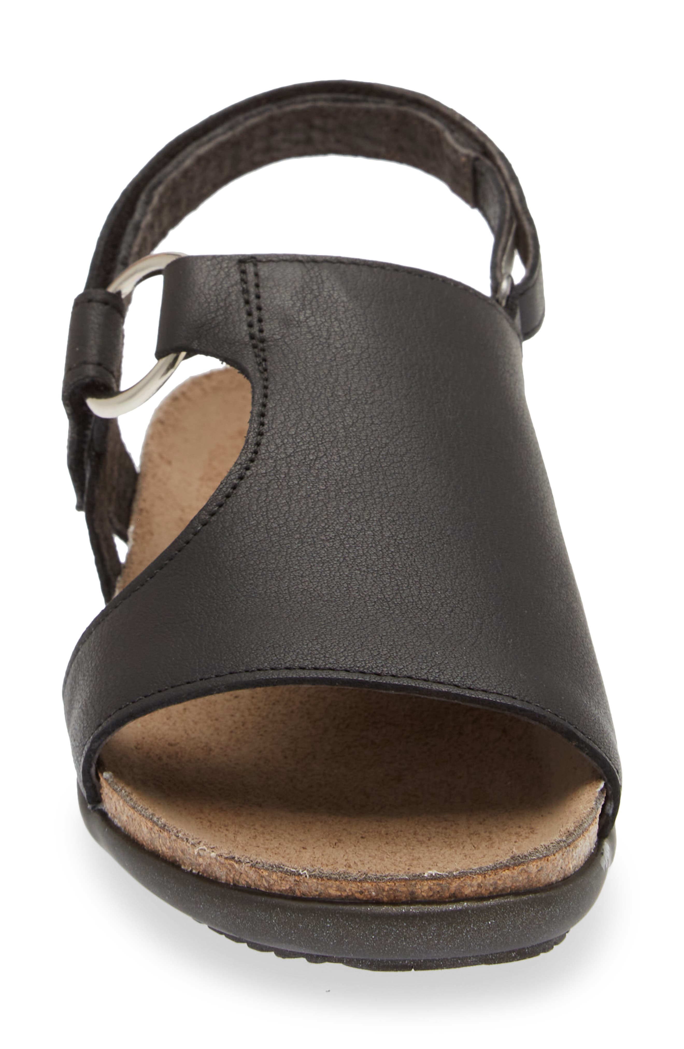 Naot Olivia Sandal, Alternate, color, Soft Black Leather