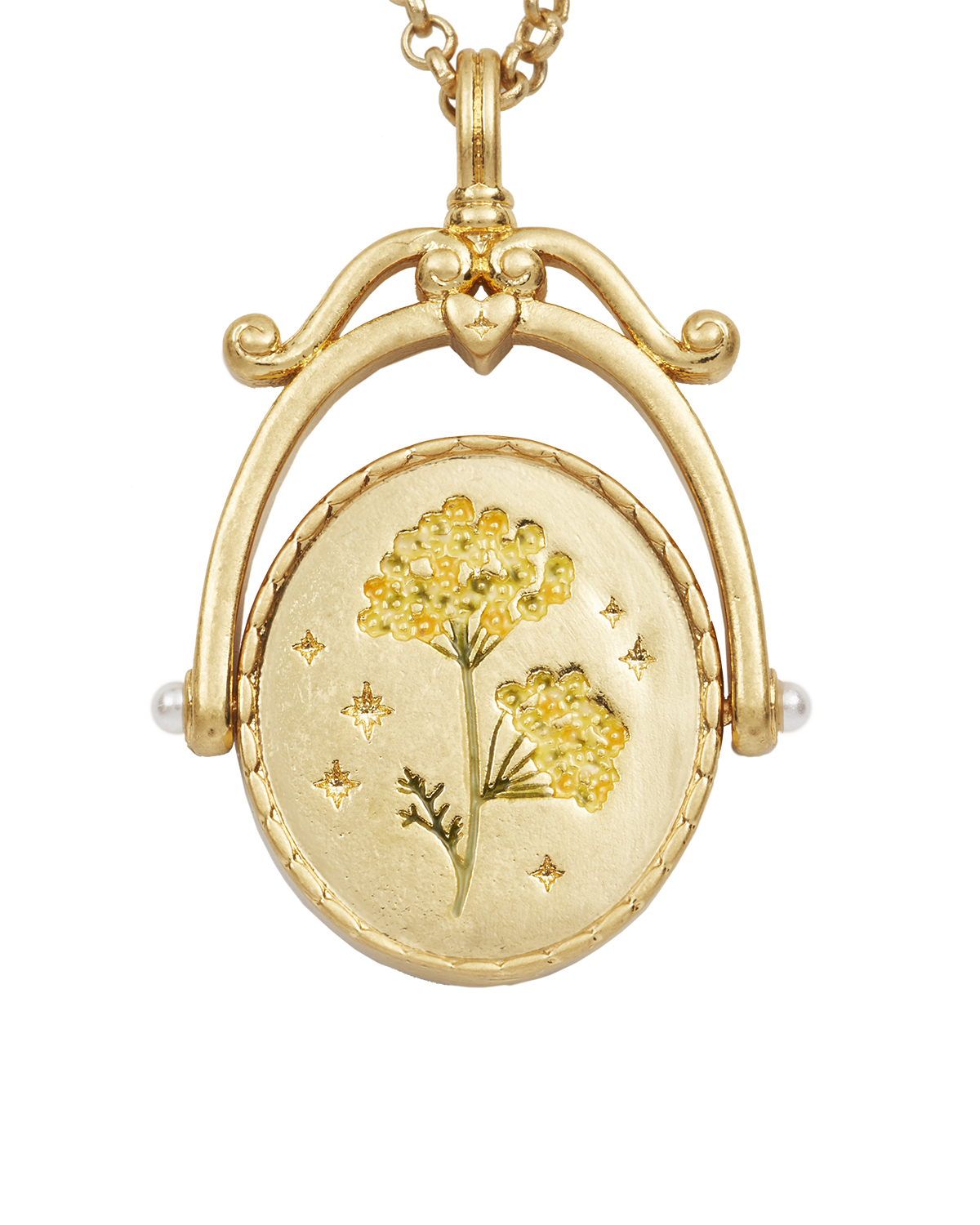 Fable England Y Initial Yarrow Gold Spinner Chain Necklace (Women ...