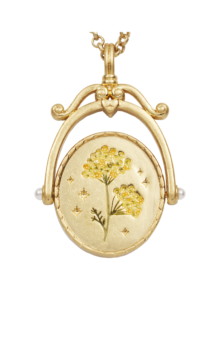 Fable England Y Initial Yarrow Gold Spinner Chain Necklace, Alternate, color, Gold