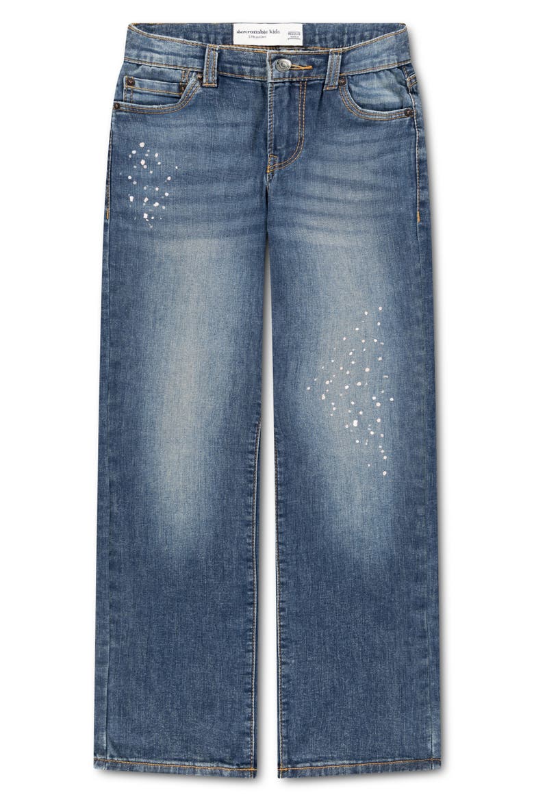 Kids' Paint Splattered Straight Leg Jeans, Main, color, PAINT SPLATTER