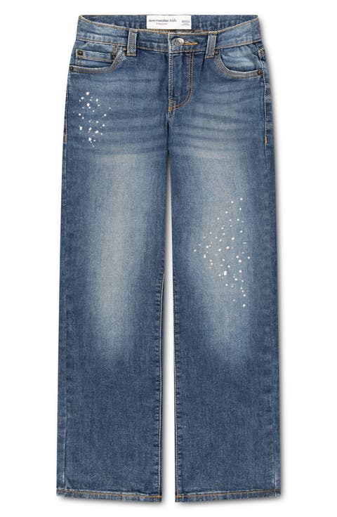 Kids' Paint Splattered Straight Leg Jeans