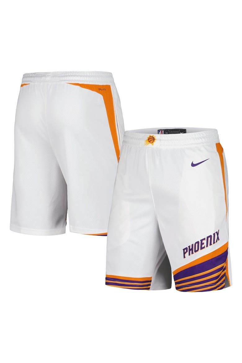Men's Nike White Phoenix Suns Swingman Performance Shorts - Association Edition, Main, color, White