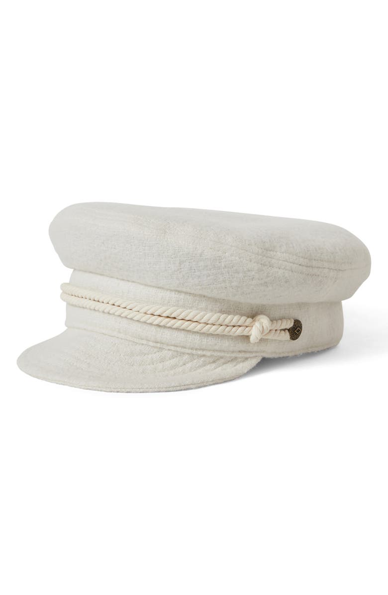 Brixton Kayla Bouclé Cap, Main, color, Off White Boucle