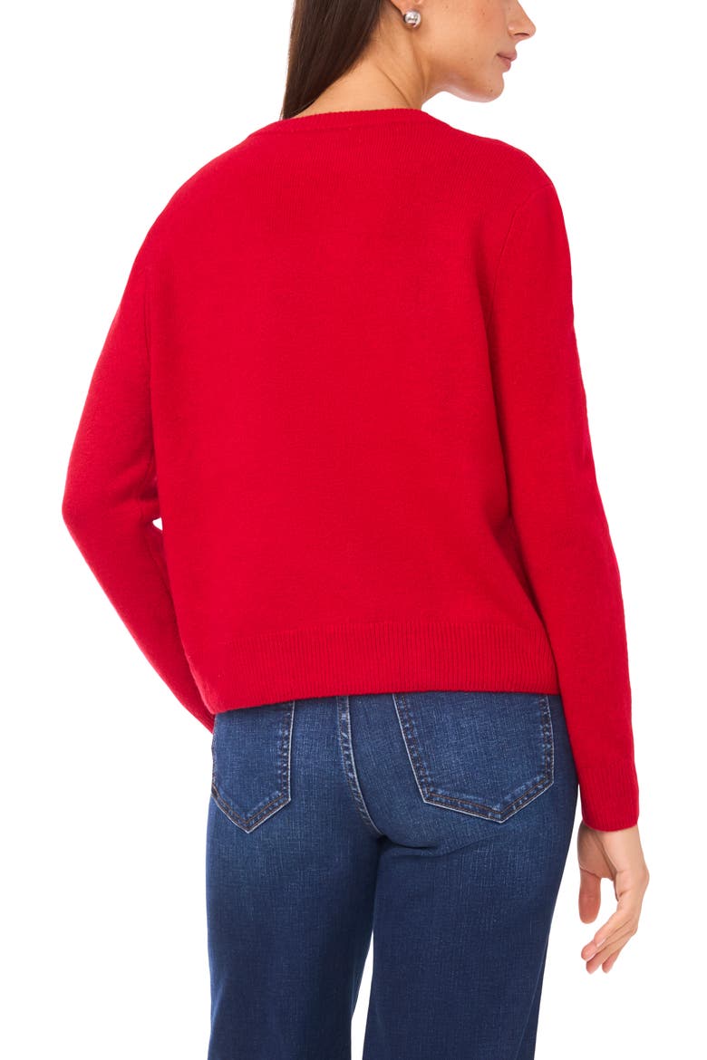 Saint Moritz Crewneck Sweater, Alternate, color, GLAMOUR RED