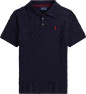 Polo Ralph Lauren Kids' Cabled Cotton Polo Sweater