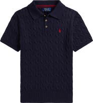 Polo Ralph Lauren Kids' Cabled Cotton Polo Sweater