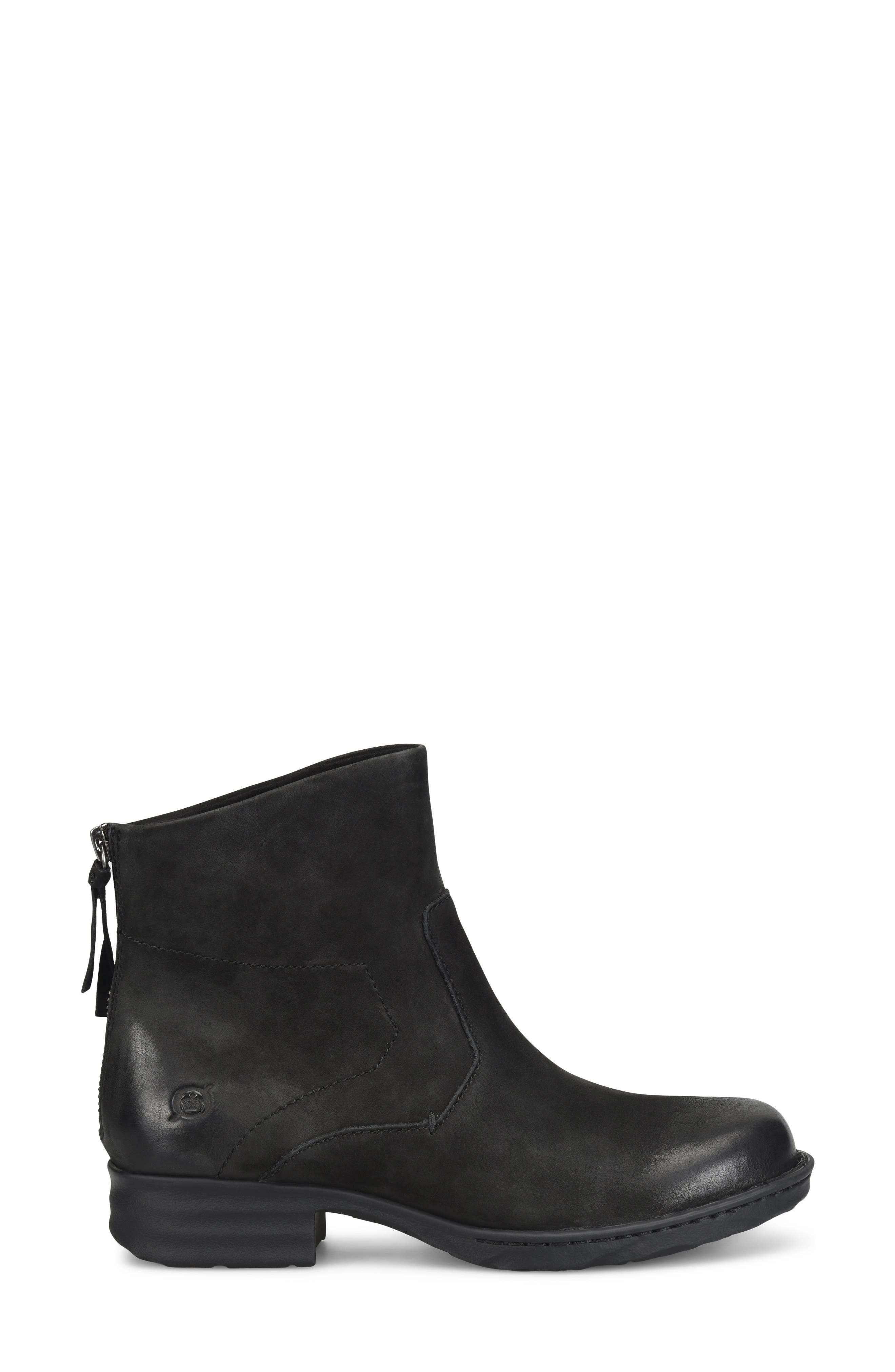Mercado Leather Bootie, Alternate, color, BLACK NUBUCK