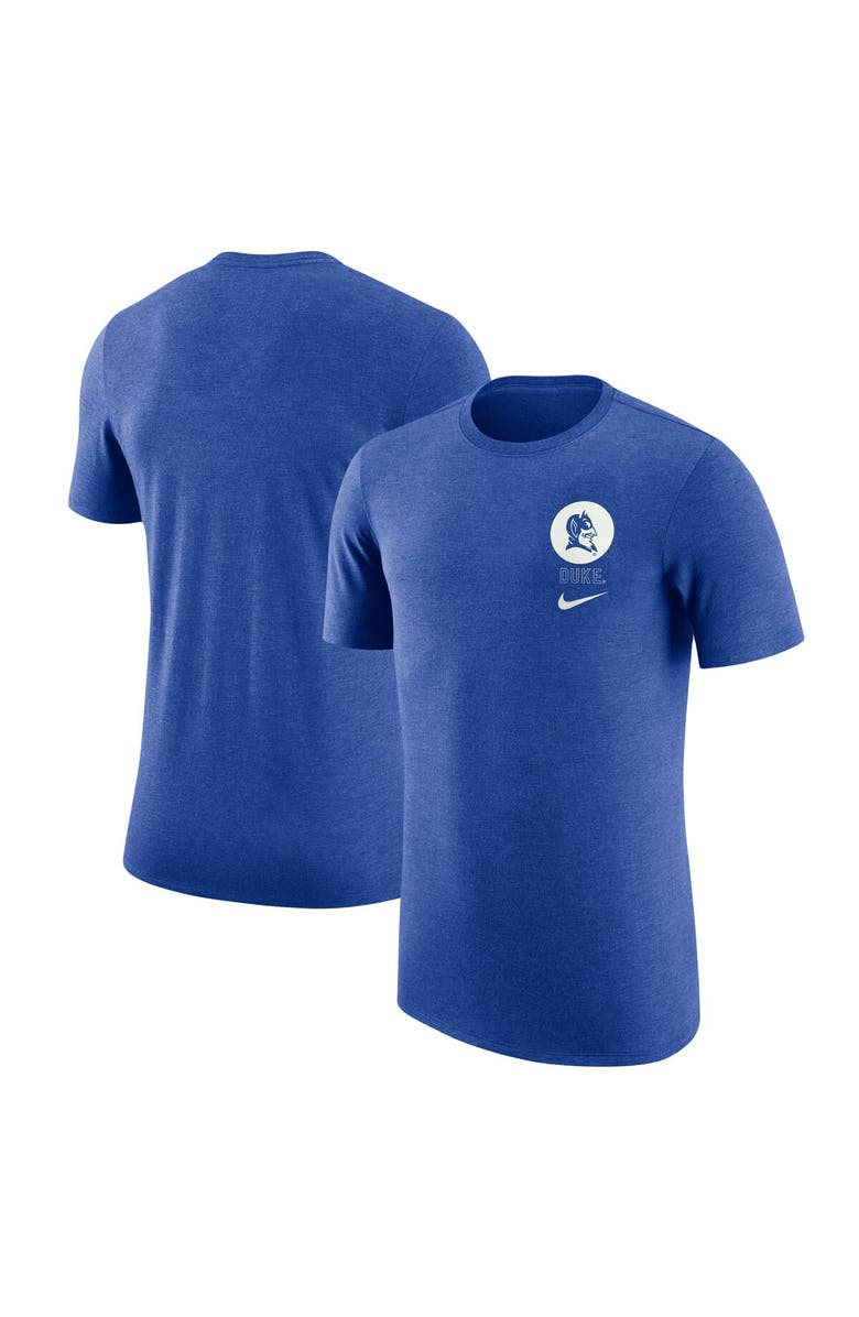 Nike Men's Nike Royal Duke Blue Devils Retro Tri-Blend T-Shirt, Alternate, color,