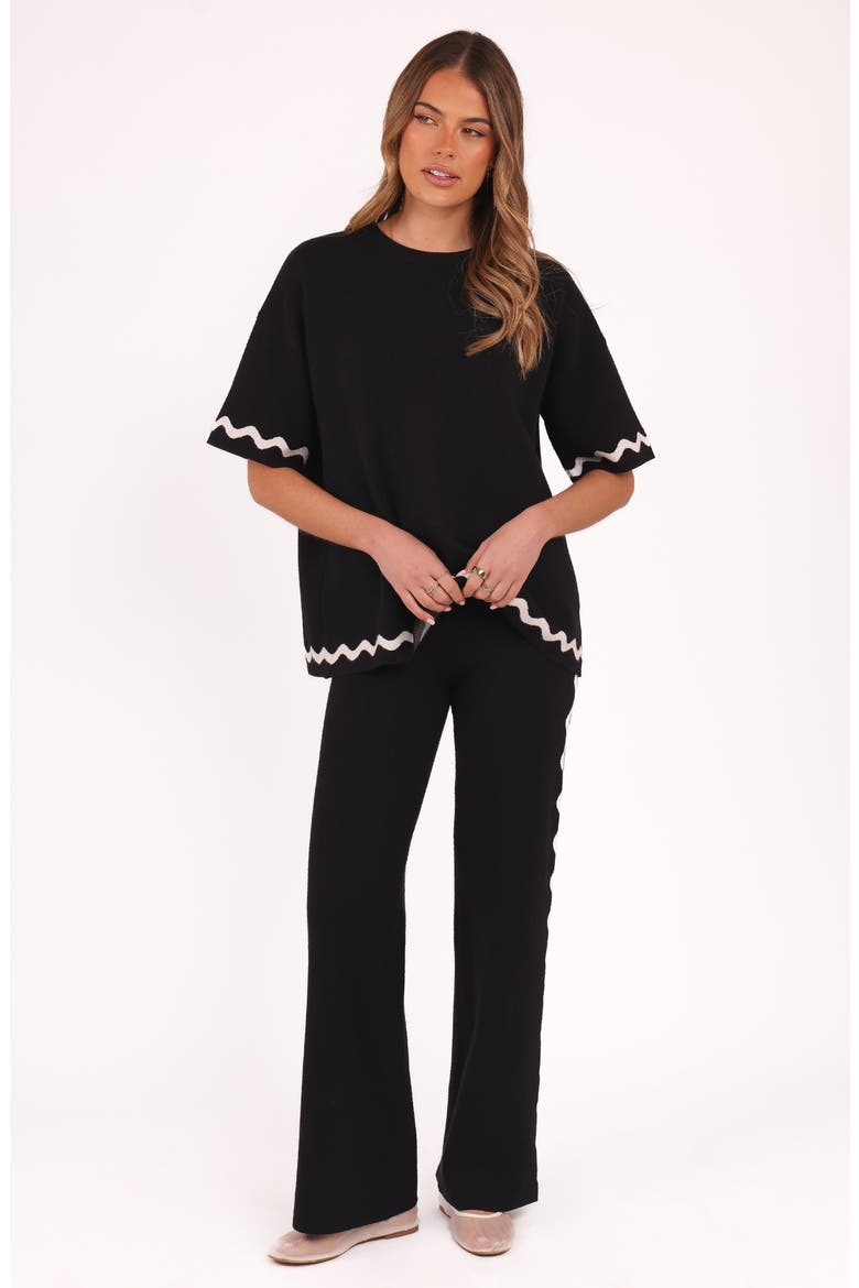 Vespa Knit Pants, Alternate, color, BLACK WHITE