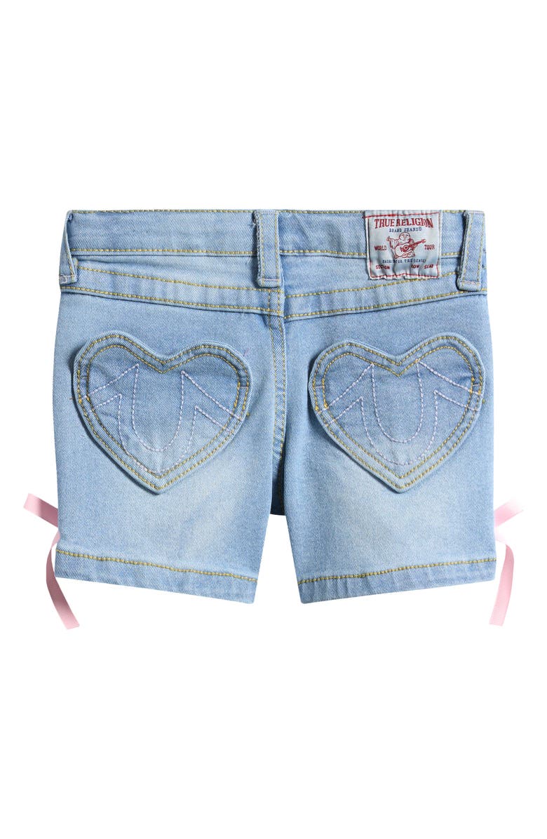 True Religion Kids' Bow Denim Shorts, Alternate, color, Blue