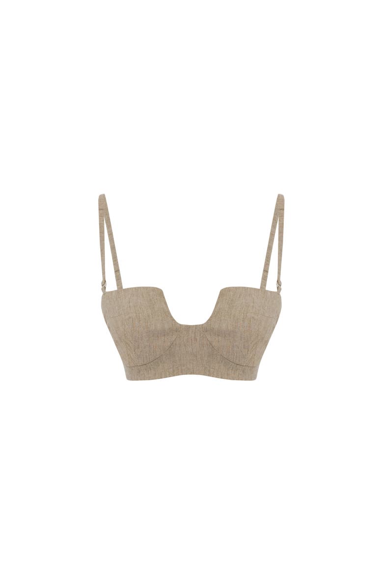Linen Bra, Main, color, BEIGE