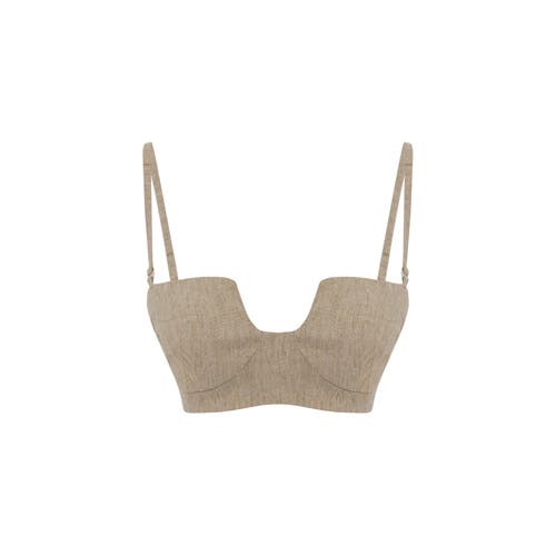 Pcfg Linen Bra In Brown