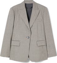 Marina Rinaldi Caliga Plaid Wool Blazer