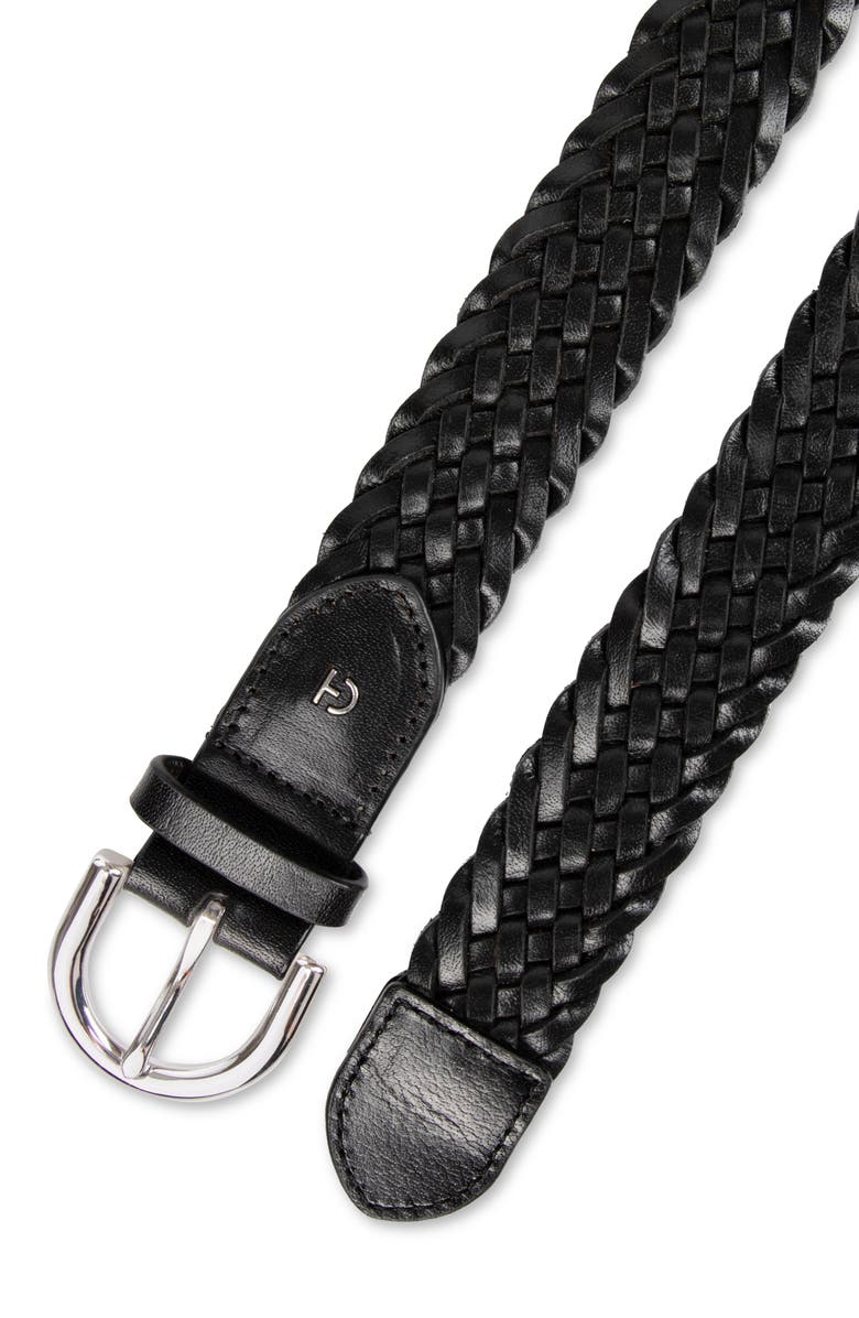 Cole Haan Braided Leather Belt, Alternate, color, Black