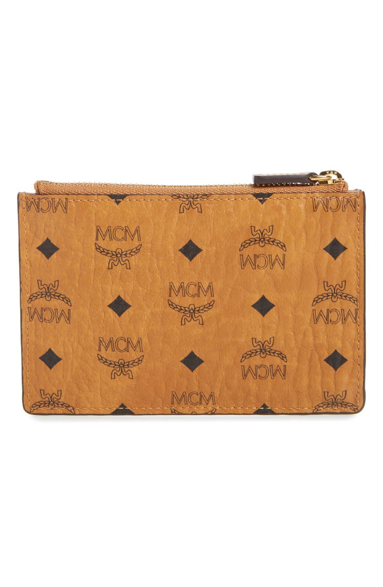 MCM Mini Visetos Original Key Pouch, Alternate, color, 