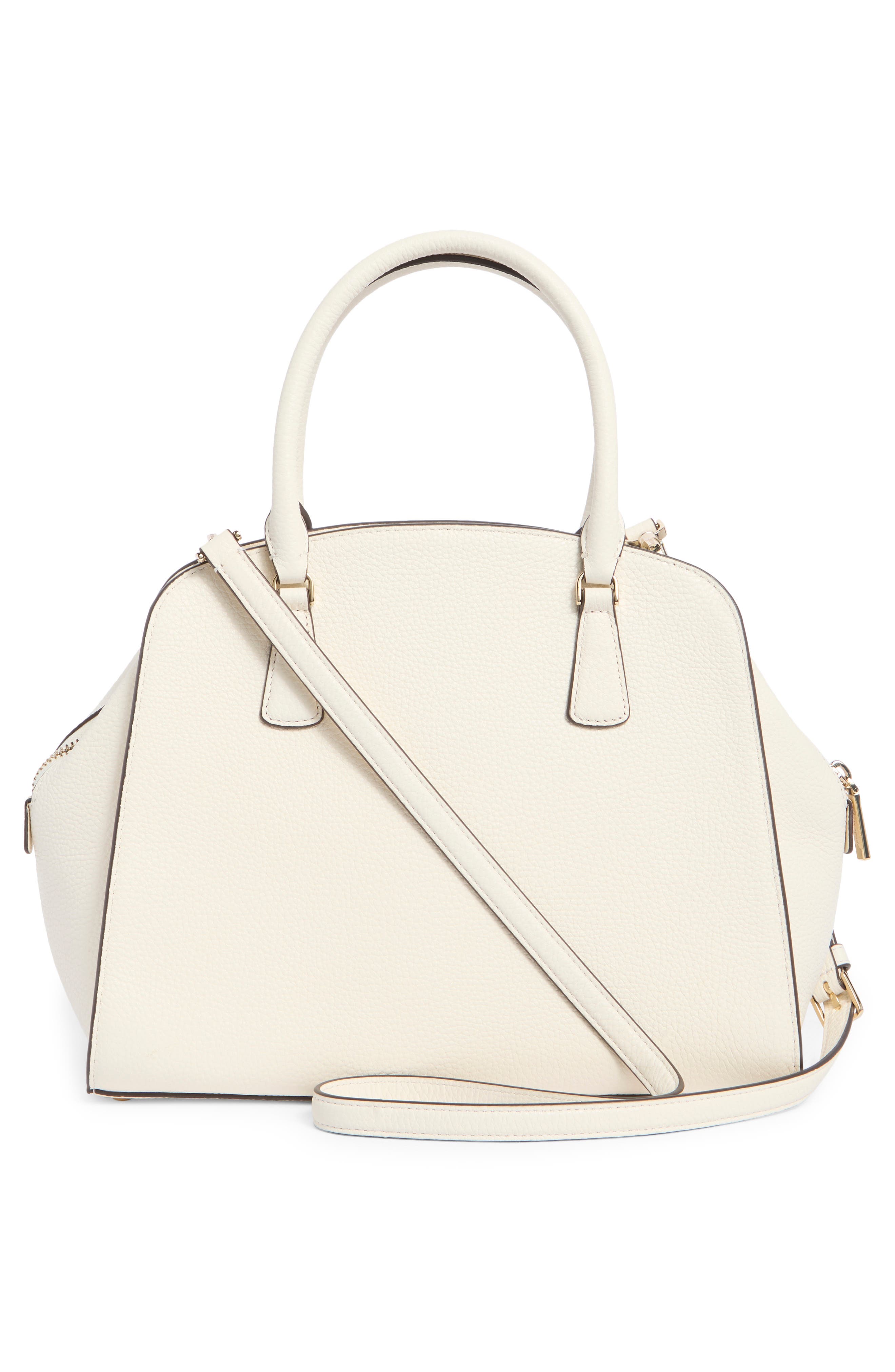 Kate Spade New York kyla pebble leather satchel bag, Alternate, color, Meringue