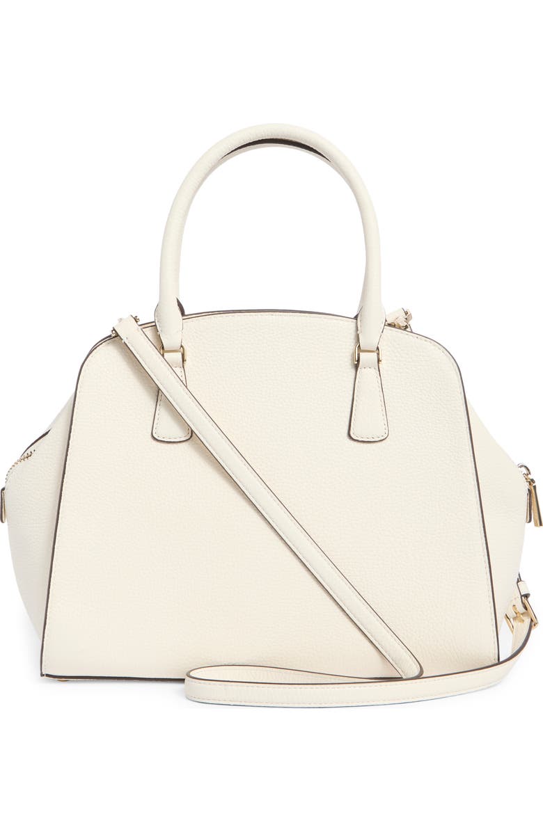 Kate Spade New York kyla pebble leather satchel bag, Alternate, color, Meringue