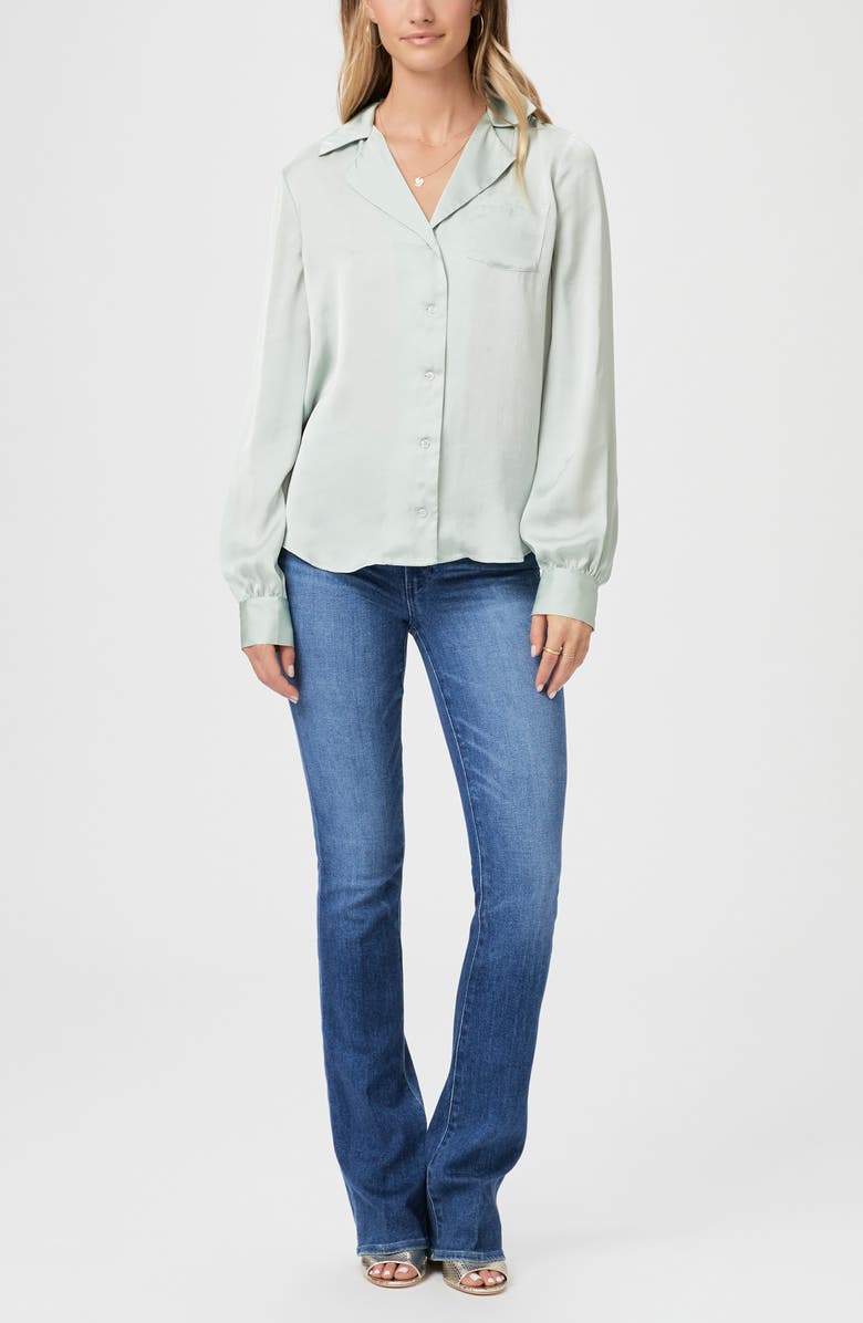 PAIGE Capriana Satin Shirt, Alternate, color,