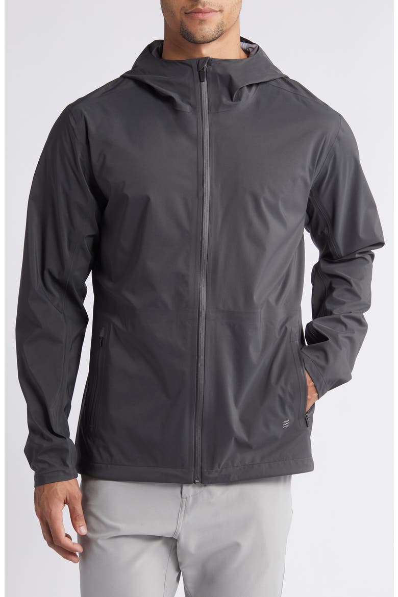 Cloudshield Waterproof Hooded Rain Jacket, Alternate, color, BLACK SAND