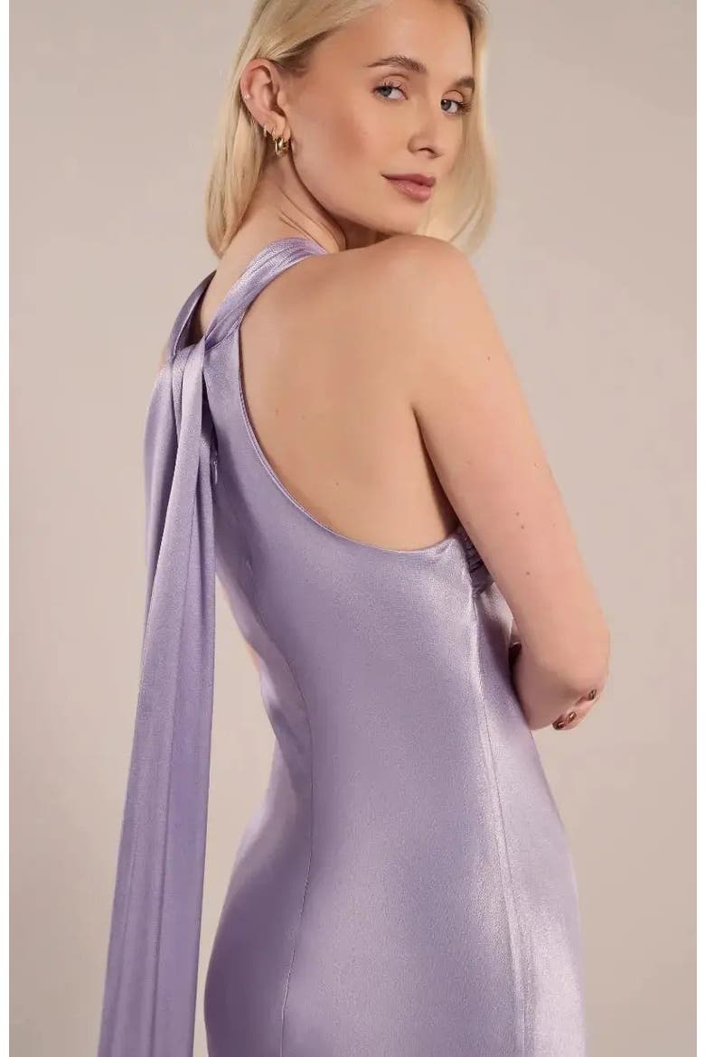 Roma Halter Neck Dress, Alternate, color, Lilac