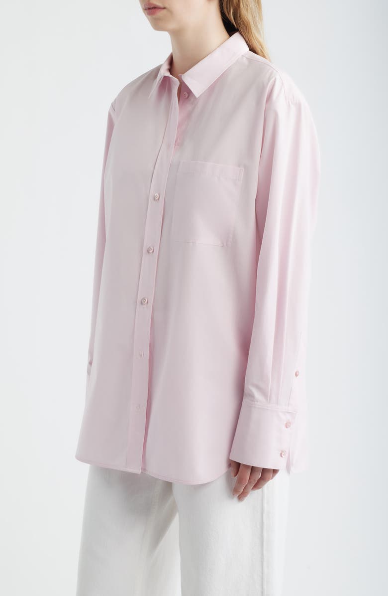FRAME The Boy Linen Button-Up Shirt, Alternate, color, Bubble Gum