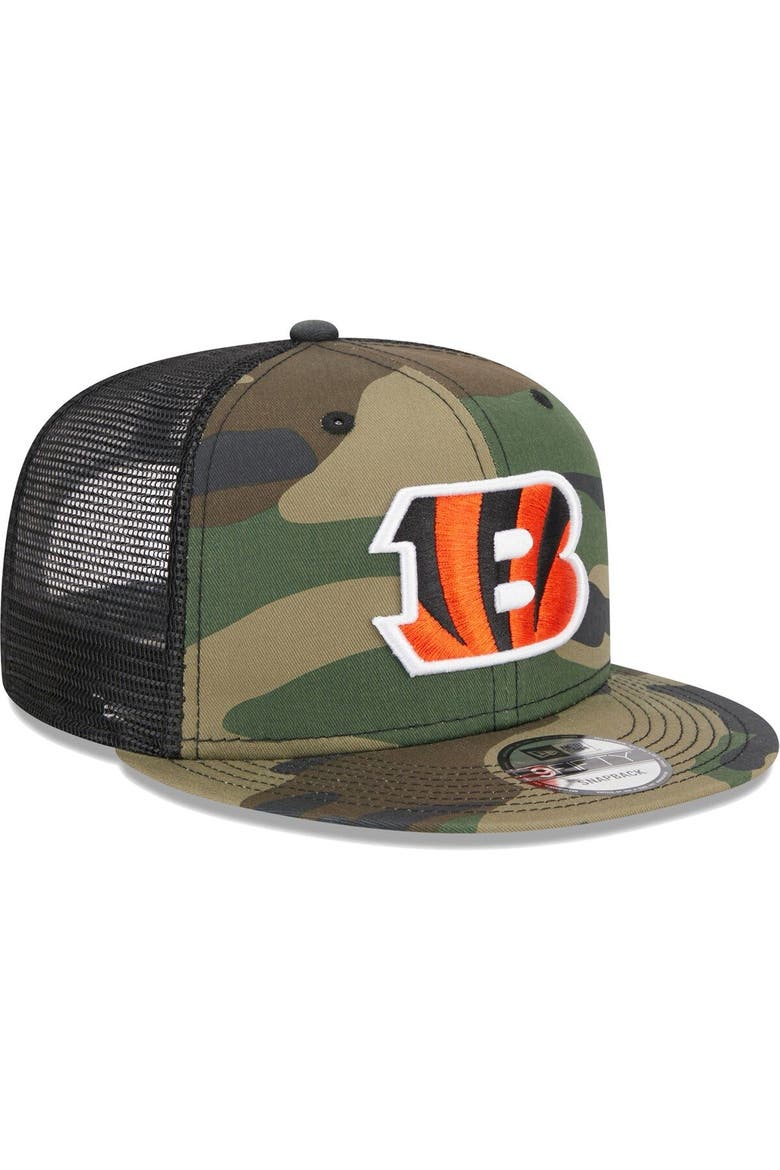 Men's New Era Camo Cincinnati Bengals  Main Trucker 9FIFTY Snapback Hat, Alternate, color, Camo