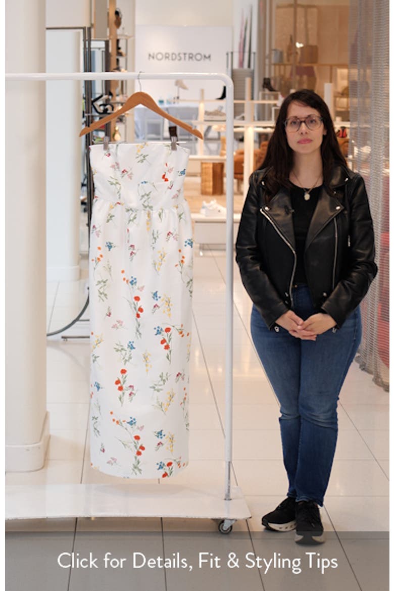 Christine Floral Strapless Fit & Flare Midi Dress video