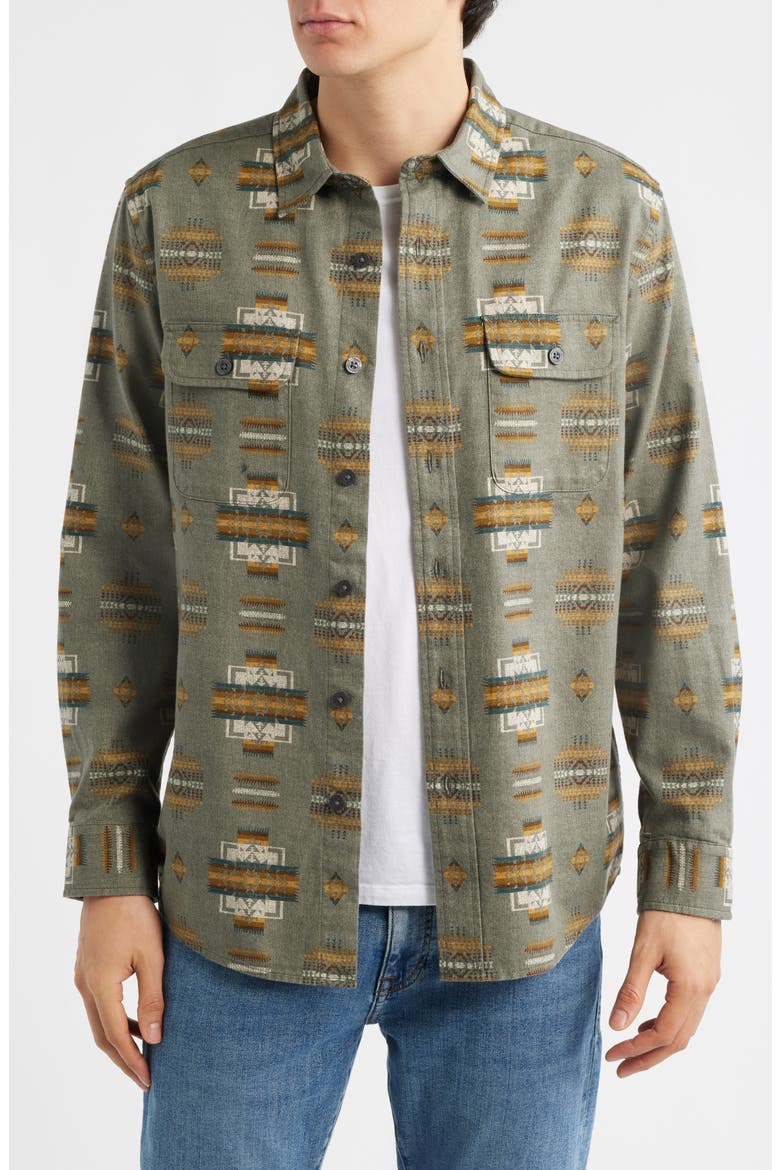 Tanner Twill Button-Up Shirt, Alternate, color, CHIEF JOSEPH STONE