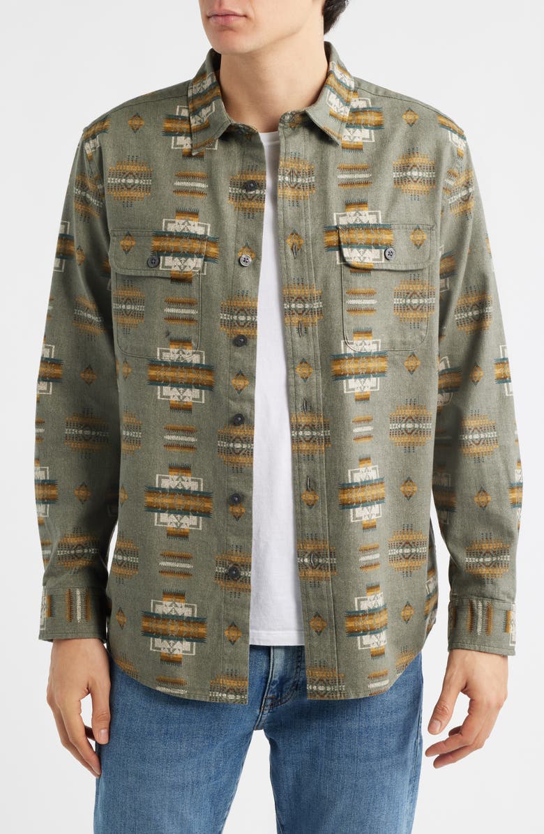Pendleton Tanner Twill Button-Up Shirt, Alternate, color, Chief Joseph Stone