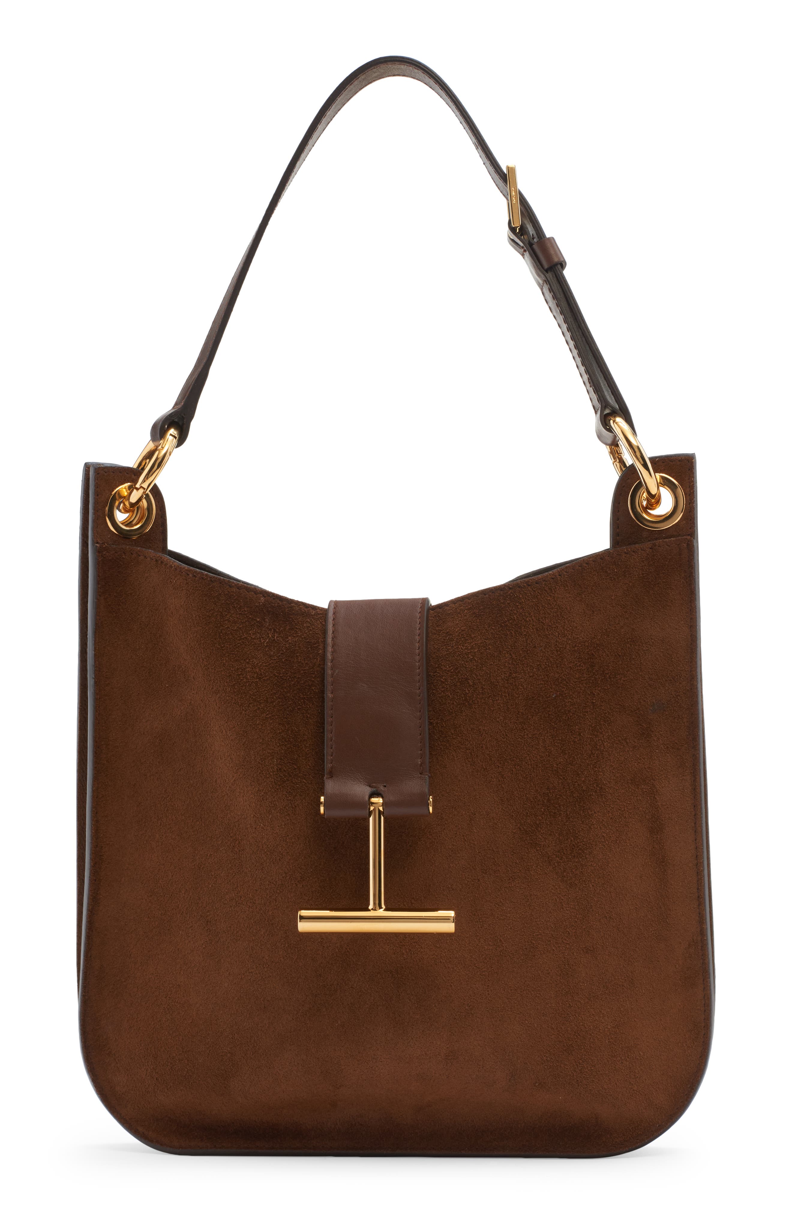 TOM FORD Small Tara Suede Top Handle Bag, Main, color, 