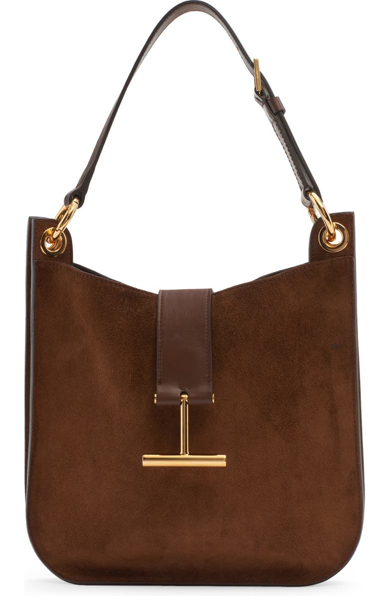 TOM FORD Small Tara Suede Top Handle Bag, Main, color,