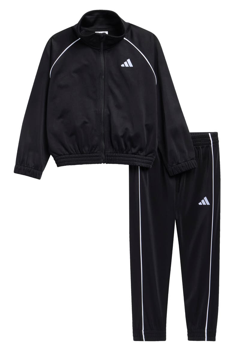 Kids' Tricot Track Jacket & Joggers Set, Main, color, BLACK