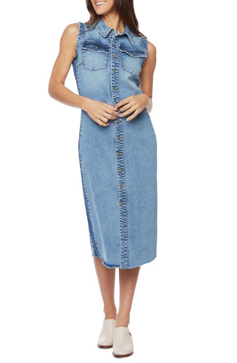Sleeveless Denim Shirtdress