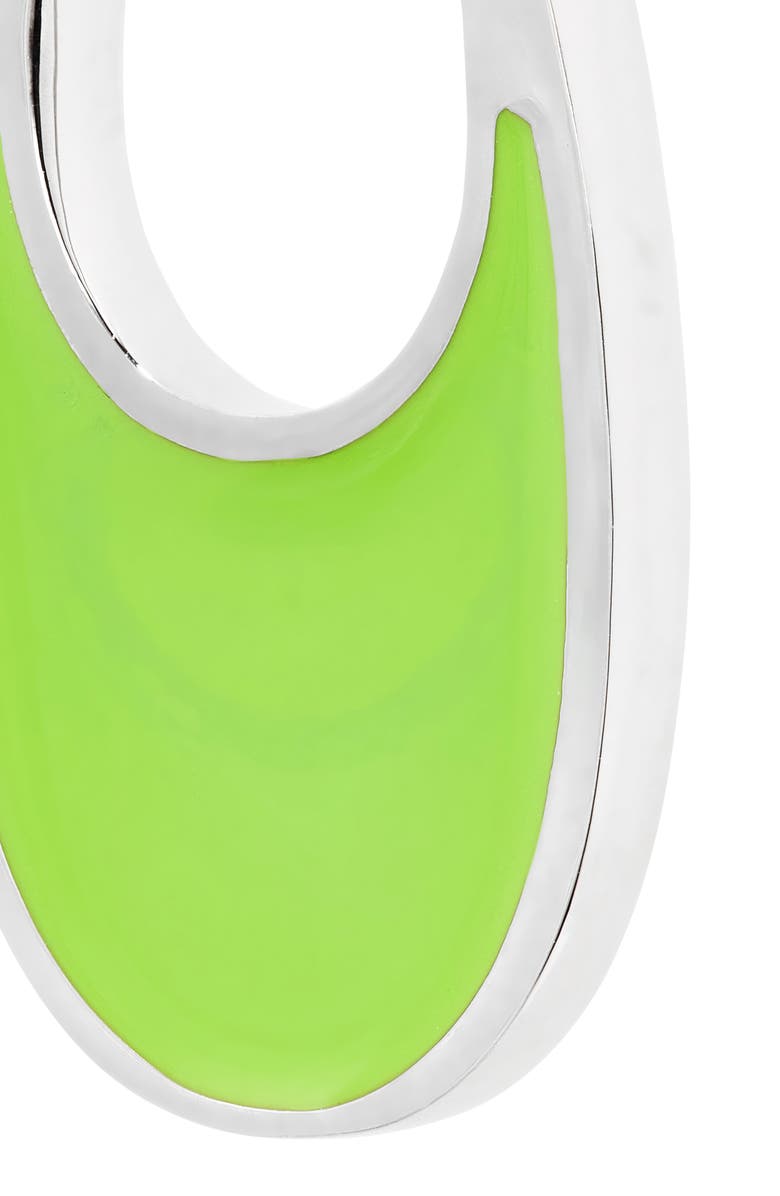 Coperni Swipe Medium Lacquered Enamel Earrings, Alternate, color, 