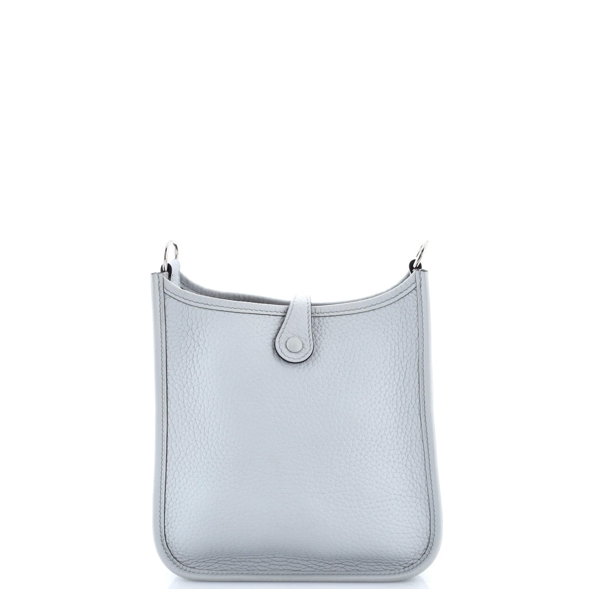 Pre-Owned Hermes Evelyne Bag Gen III Clemence TPM, Alternate, color, Bleu Pale