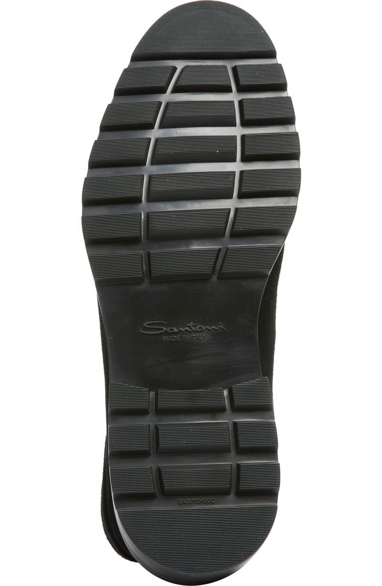 Santoni Lug Sole Slip-On Shoe, Alternate, color, Black