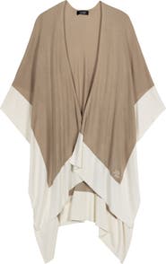 Lauren Ralph Lauren Tissue Weight Ruana With Border