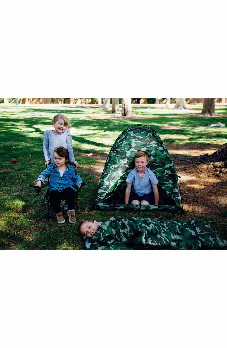 Pacific Play Tents Camo Tent, Chair and Sleeping Bag Set, Alternate, color, Green