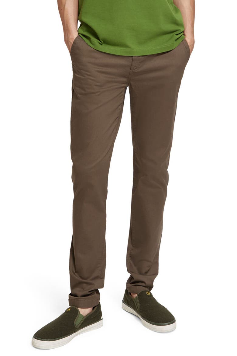 Mott Super Slim Chino Pants, Main, color, DARK TAUPE