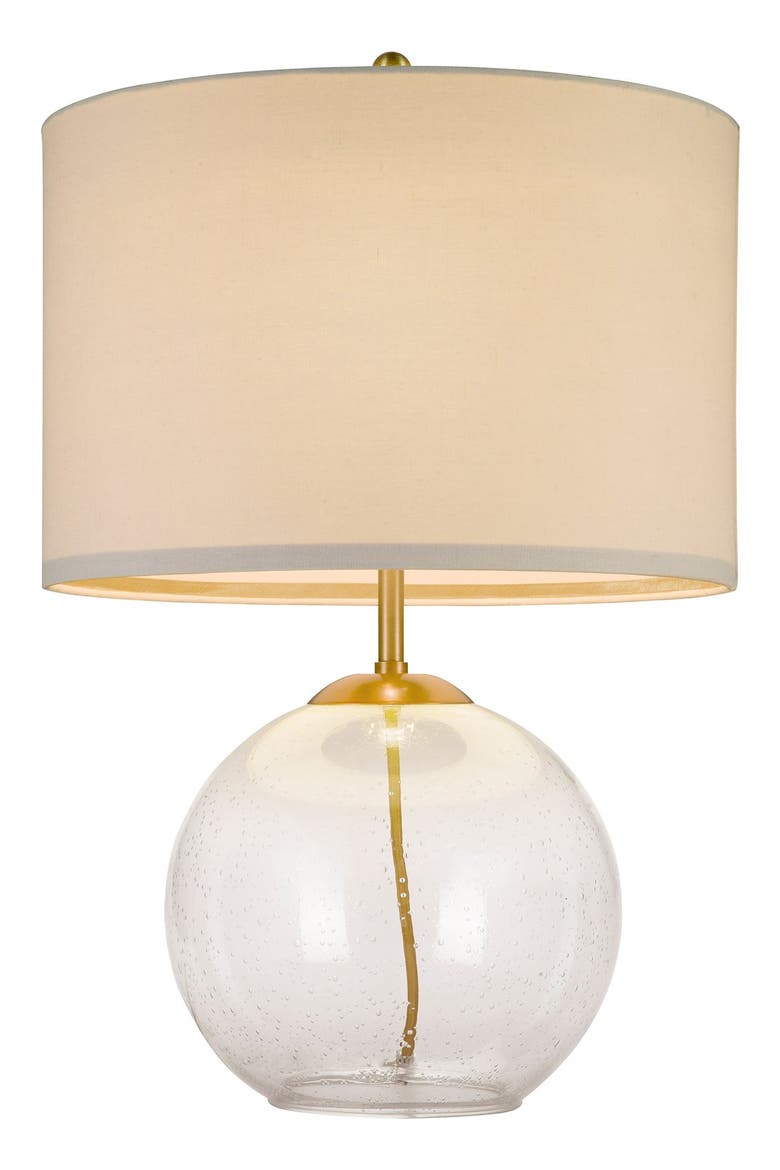 Seeded Glass Table Lamp, Main, color, PINK